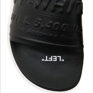 Off-white black sliders Size 7
